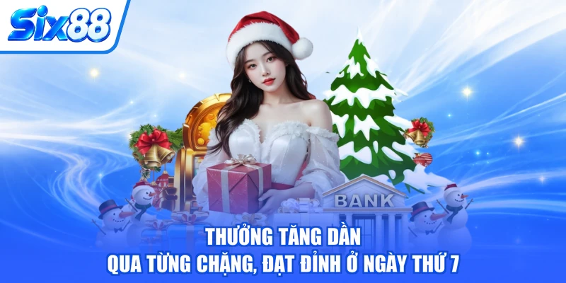 Thưởng tăng dần qua từng chặng, đạt đỉnh ở ngày thứ 7