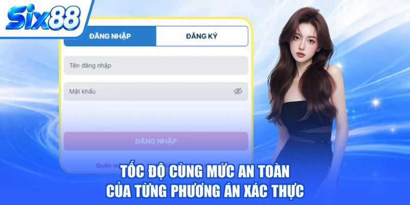 Tốc độ cùng mức an toàn của từng phương án xác thực